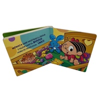 Impression personnalisée de livres cartonnés pour enfants, formes de personnages découpées, livres en portugais brésilien, vente en gros, usine OEM, FSC, faible MOQ