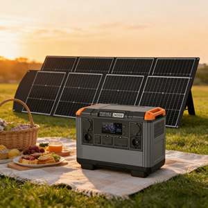 Estación de energía portátil para camping de 2000W 2400W 2000Wh LiFePO4, generador solar portátil para viajes al aire libre y picnic - Product Image 6