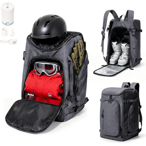 60L Ski <b>Boot</b> Bag Backpack with Vacuum Pump Snow Drainage Hole Waterproof <b>Boot</b> Compartment Helmet Goggle Storage <b>Standing</b> Mat Fit - Product Image 1