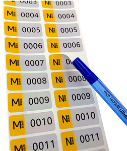 Etiquetas Adhesivas Personalizadas con <span class=keywords><strong>Número</strong></span> <span class=keywords><strong>de</strong></span> Serie, <span class=keywords><strong>de</strong></span> PVC Vinilo, Resistentes al Sol, con Información Personalizada - Product Image 5