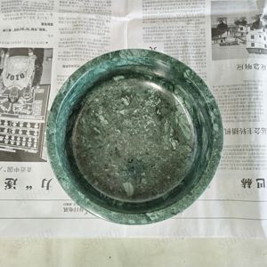 SH 스톤 친환경 고양이 개 그릇 도매 맞춤형 라운드 천연 녹색 대리석 애완 동물 피더 지속 가능하고 광택 디자인 - Product Image 3
