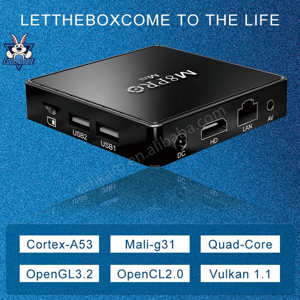 CoolRabbie M8 Pro Mini jeu TV Box Android 12 jeux double système H313 64G 10K 10000 Console de jeu vidéo rétro pour PSP/N64/PS1