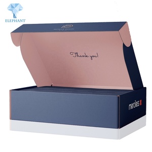 Boîte d'emballage en papier ondulé pour vêtements, personnalisable avec logo, pliable, imprimée, en matériau écologique - Product Image 5