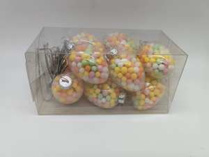 4.3 सेमी पारदर्शी ईस्टर अंडे को लटकाना, 12 पीसी बॉक्स में 12 पीसी - Product Image 2