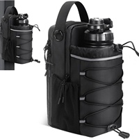 Sac bandoulière magnétique en polyester durable pour bouteille d'eau et téléphone portable, avec design pliable pour le sport