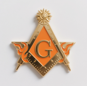 批发共济会镀金锌合金共济会定制共济会纪念联盟定制金属翻领别针徽章 - Product Image 4