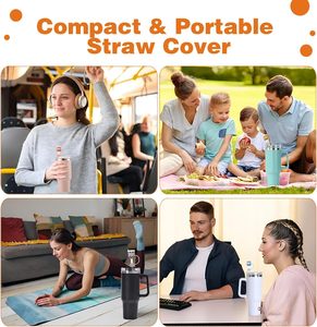 Protector de Silicona para Pajitas de Té de Burbujas, Diseño Moderno, Impermeable y a Prueba de Polvo - Product Image 6