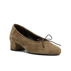 <span class=keywords><strong>Scarpe</strong></span> da <span class=keywords><strong>donna</strong></span> eleganti in camoscio con stampa, tacco medio 3 cm, stile ballerina, novità estate 2026, vintage, colore <span class=keywords><strong>cammello</strong></span>, con fiocco, con rialzo interno - Product Image 2