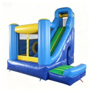 ปราสาทลมเป่าลมพร้อมสไลเดอร์และอุโมงค์พิมพ์โลโก้ได้ วัสดุ PVC สำหรับใช้งานเชิงพาณิชย์ ติดตั้งง่าย รับน้ำหนักได้ 500 กก. รองรับ 10 คน - Product Image 2