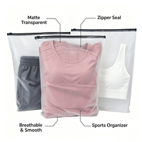 Sac de rangement pour vêtements en PVC transparent avec fermeture éclair, imprimé avec logo personnalisé, refermable, pour t-shirts, sous-vêtements, vêtements