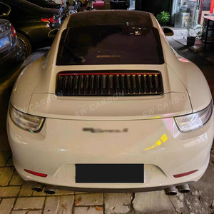 Per Porsche 911.1991.2 coperchio del motore 991.1 aggiornamenti 991.2 griglia del motore in fibra di vetro coperchio della griglia posteriore luci LED - Product Image 6