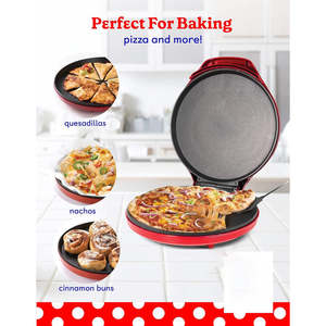 AilesTecca Máquina para hacer pizza en la encimera para el hogar Pizzero 8 pulgadas <span class=keywords><strong>Pizzaiolo</strong></span> Máquina para hacer pizza eléctrica 10 pulgadas Pizza Macher <span class=keywords><strong>Pizzaiolo</strong></span> - Product Image 3