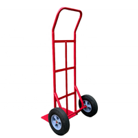 Chariot à main en acier robuste personnalisable OEM avec revêtement en poudre, chariot à main de jardin avec plateau extra-large