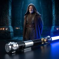 Pedang Laser Obi-Wan Kenobi Nexussabers, Gagang Logam, Berat, Untuk Duel, Warna Berubah Tak Terbatas, Pedang Laser Gagang Logam, Mainan Cosplay