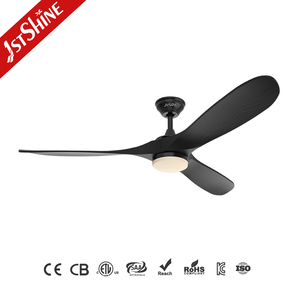 Ventilador de techo Led 1stshine para interiores, madera maciza negra, DC, Motor silencioso, iluminación ajustable remota, luz de ventilador de techo - Product Image 2