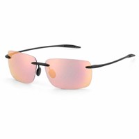 Lunettes de soleil sans monture pour hommes, verres roses, monture métallique, forme rectangulaire, lunettes de soleil sans monture, style vintage rétro, mode classique, tendance, usage quotidien