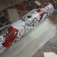 Vinilo Adhesivo para Automóviles con Diseño de Calavera en Blanco y Negro, Estilo Moderno y Genial