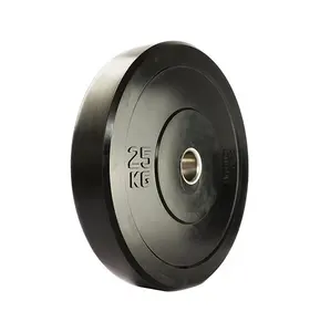 Bán buôn đen cao su Bumper tấm lbs phòng tập thể dục trọng lượng đĩa 5kg 45lb olympics trọng lượng tấm cho cạnh tranh