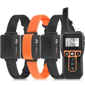 IPX7 Waterproof Rechargeable Dog Static Shock Collar Dog Pet Trainer Collar With Remote Control Shock And Vibration Collars