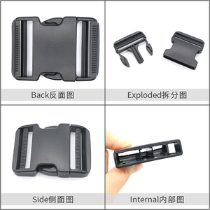 カスタムロゴ50MMリサイクルブラックプラスチックヘビーデューティウェビングモール戦術的なバックパック - Product Image 3