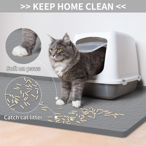 Grote Waterdichte Antislip Kattenbak Mat Siliconen Massief Kitty Vanger Box Easy Clean Trapping Matten Voor Honden - Product Image 4