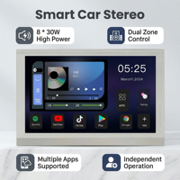 Amplificateur domestique ZHIKU 7 pouces WiFi Android 11 avec écran tactile, carte TF, mini USB, Google Play, YouTube, Spotify, en alliage d'aluminium