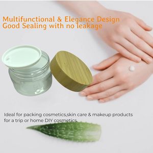 Custom Logo 50g 150g 250g 500g PET Frosted Amber Facial Body Scrub Cosmetic Cream Jar with <b>Screen</b> Printed Natural <b>Bamboo</b> Lid - Product Image 5