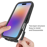 Étui de protection intégrale transparent robuste avec cadre avant pour iPhone 17 Star Triple Defence Phone Case avec protection d'écran