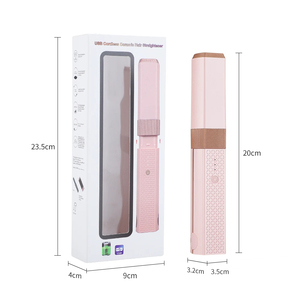 Cordless Hair Straightener Usb Hair Straightener Mini Ceramics Hair Curler 3 Constant Temperature Portable Flat Iron for Travel - Product Image 6