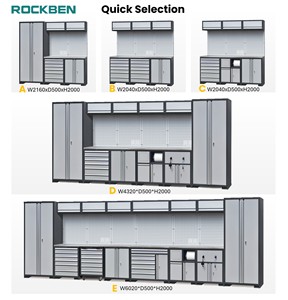 Rockben thực tiễn và bền mới nhiệm vụ nặng nề tốt nhất kim loại nhà để xe công cụ tủ và lưu trữ bài tập về nhà máy trạm - Product Image 2