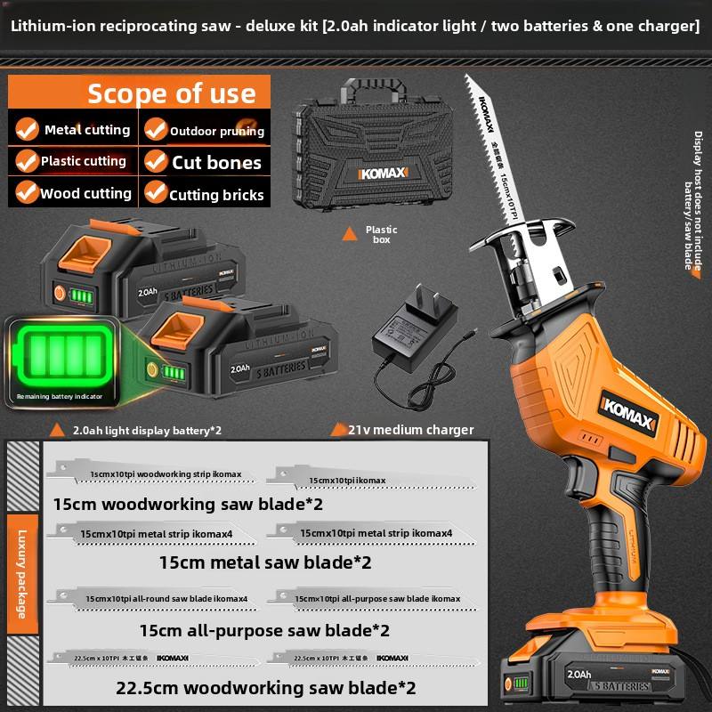 2.0Ah พร้อมจอแสดงผลไฟ / แบตเตอรี่ 2 ก้อน และเครื่องชาร์จ 1 เครื่อง