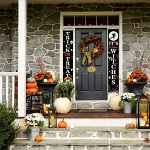 Wholesale 2 Pcs Custom Size Double Sided Merry Christmas <b>Banner</b> Digital Printing Front Porch Door Decorations for Home Holidays - Product Image 6