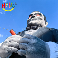 Décoration d'Halloween Modèle d'homme effrayant gonflable Zombie Giant Air Blow up avec pierre tombale