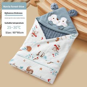 Couverture chaude pour bébé 90*90, douce et confortable, pour l'hiver, emmaillotement pour nouveau-né, vente chaude, couverture de bébé amusante à motifs de dessins animés - Product Image 6