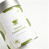 Etiquetas Personalizadas Haoxuan para Empaques de Té, Coloridas, de Película PET Blanca Brillante, Adhesivas e Impresas para Bolsas, Frascos y Cajas