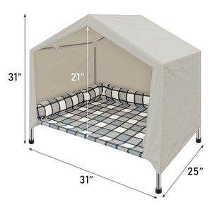 耐候性2-in-1ドッグコットベッドキャノピー冷却付きキャンプビーチ用 - Product Image 2