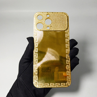 Dubai Hot Accept Fashion Design Luxury Metal Phone Back Diamond Zircon Pattern Phone case for iPhone Series