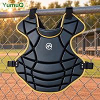 Protège-poitrine de baseball YumuQ personnalisé avec logo en PU pour jeunes et adultes, équipement de protection avec sangles réglables
