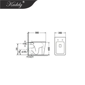 Inodoro Moderno de Piso con Acabado Blanco Brillante, <span class=keywords><strong>Sanitario</strong></span> con <span class=keywords><strong>Certificado</strong></span> CE - Product Image 2