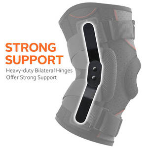 Genouillère articulée réglable en néoprène avec coussinet de gel rotulien ouvert, stabilisateurs latéraux à ressort et compression pour soulager les douleurs au genou chez l'adulte - Product Image 4