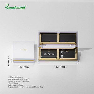 Palette de poudre ABS remplaçable, boîte en aluminium magnétique, palette d'ombres à paupières personnalisée, boîte carrée pour cosmétiques - Product Image 3