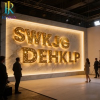 Signalétique en acrylique 3D robuste à LED avec éclairage frontal et design ciel étoilé pour entreprises et hôpitaux - Panneau LED personnalisable intérieur/extérieur