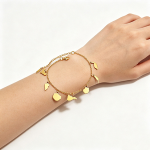 Pulseras de las Islas Canarias, España, para Mujer, El Hierro, La <span class=keywords><strong>Palma</strong></span>, La Gomera, Tenerife, Gran Canaria, Fuerteventura, Lanzarote, Joyería con Dijes - Product Image 4