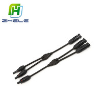 Kualitas Tinggi 2 Sampai 1 Konektor Cabang PV Y Diskon Besar-besaran dengan Kabel Surya 4mm2, Konektor PV untuk Sistem PV Tenaga Surya