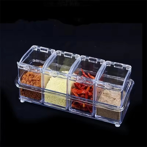 Nuevo Lote de 4 Cajas de Almacenamiento Transparentes para Especias, Tarro para Condimentos, Botella para Azúcar y Sal, Organizador de Cocina - Product Image 4