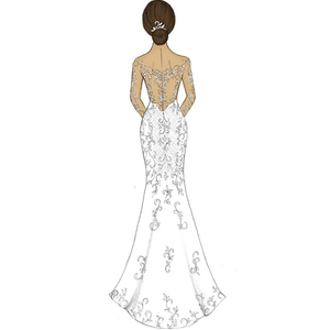 Personalizzazione personalizzata abito <span class=keywords><strong>da</strong></span> <span class=keywords><strong>sposa</strong></span> abito Design abiti <span class=keywords><strong>da</strong></span> <span class=keywords><strong>sposa</strong></span> personalizzato fatto a mano qualsiasi abito in festa di nozze - Product Image 2