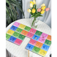 MNTL Personnalisé DIY Enfants Éducation Précoce 26Pcs Magnétique Alphabet Lettres Carte Magnétique Toppers pour Enfants Apprentissage Lettres
