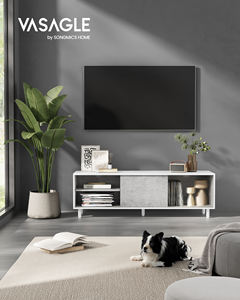 VASAGLE superveloce Toolless assemblaggio <span class=keywords><strong>TV</strong></span> Cabinet per soggiorno su misura mobili moderni supporto <span class=keywords><strong>TV</strong></span> per <span class=keywords><strong>TV</strong></span> fino a 60 pollici - Product Image 2