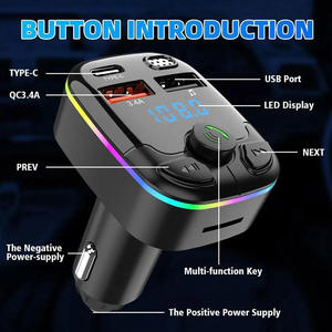 Lecteur MP3 de voiture Type-C Chargeur rapide Mains libres PD QC3.0 5.0 Transmetteur FM automatique Type-C Double USB - Product Image 6