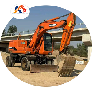 Excavadora de ruedas DOOSAN DH 150 150W-7 usada, excavadora de cadenas DOOSAN150W DH150W DH150W-7 de segunda mano con motor coreano - Product Image 1